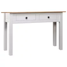   vidaXL fehér tömör fenyőfa panama konzolasztal 110 x 40 x 72 cm