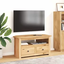   vidaXL panama stílusú tömör fenyőfa sarok TV-szekrény 93 x 49 x 49 cm
