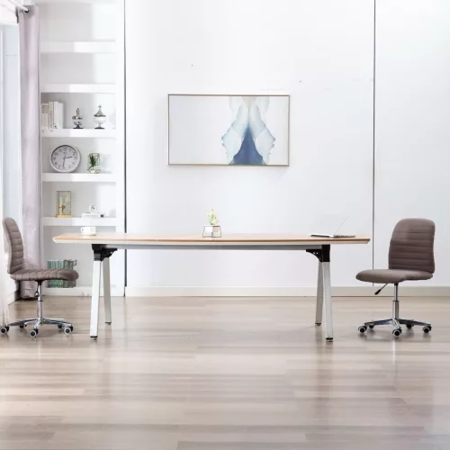 vidaXL 2 db tópszínű szövet étkezőszék