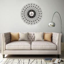 vidaXL fekete fém falióra 43 cm