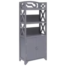   vidaXL szürke császárfa fürdőszobaszekrény 46 x 24 x 116 cm