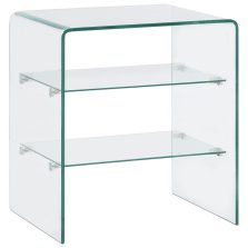 vidaXL edzett üveg dohányzóasztal 50x40x56 cm