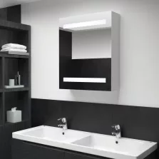   vidaXL tükrös fürdőszobaszekrény LED világítással 50 x 13,5 x 60 cm