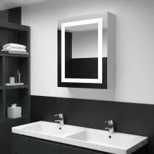   vidaXL tükrös fürdőszobaszekrény LED világítással 50 x 13 x 70 cm