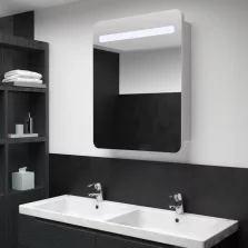   vidaXL tükrös fürdőszobaszekrény LED világítással 60 x 11 x 80 cm