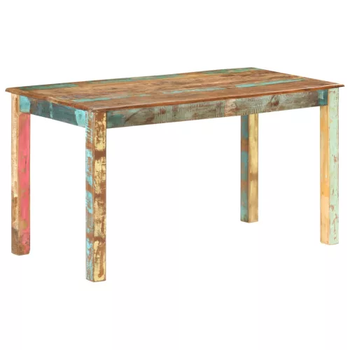 vidaXL tömör újrahasznosított fa étkezőasztal 140 x 70 x 76 cm