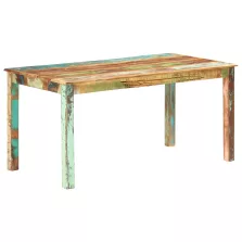   vidaXL újrahasznosított tömör fa étkezőasztal 160 x 80 x 76 cm