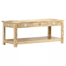   vidaXL kézzel festett tömör mangófa dohányzóasztal 110 x 50 x 45 cm