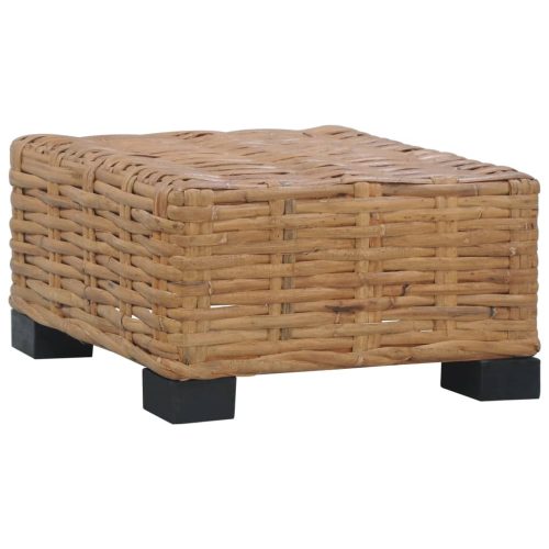 vidaXL természetes rattan dohányzóasztal 47 x 47 x 28 cm