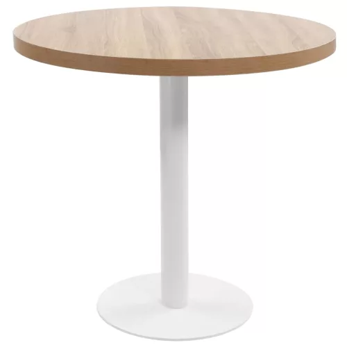 vidaXL világosbarna MDF bisztróasztal 80 cm