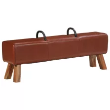   vidaXL valódi kecskebőr vintage stílusú lólengő pad fogantyúkkal