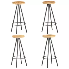 vidaXL 4 db nyers mangófa bárszék