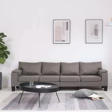 vidaXL Kanapé Tópszínű Négyszemélyes szövet