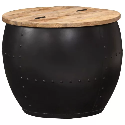 vidaXL tömör mangófa kerek dohányzóasztal 53 x 43 cm