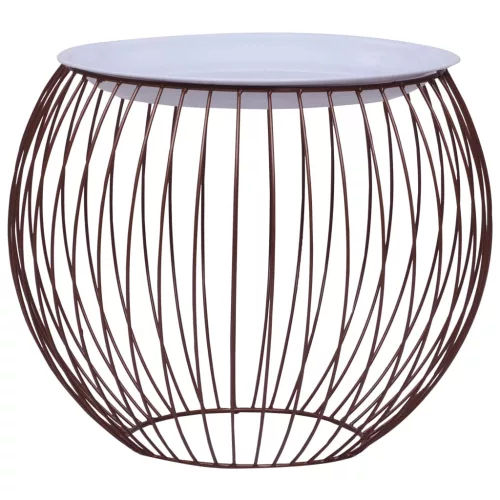 vidaXL aranyszínű dohányzóasztal Ø 51 cm