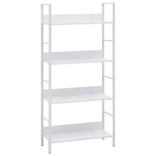 vidaXL 4 szintes fehér szerelt fa könyvespolc 60 x 27,6 x 124,5 cm