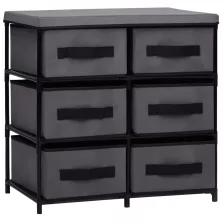   vidaXL szürke acél tárolószekrény 6 fiókkal 55 x 29 x 55 cm