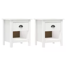   vidaXL Hill 2 db tömör fenyőfa éjjeliszekrény 46 x 35 x 49,5 cm