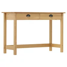   vidaXL Hill 2 fiókos tömör fenyőfa tálalóasztal 110 x 45 x 74 cm