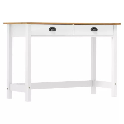 vidaXL Hill 2 fiókos tömör fenyőfa tálalóasztal 110 x 45 x 74 cm