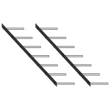   vidaXL 2 db fekete fém falra szerelhető bortartó állvány 14 palacknak