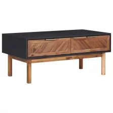   vidaXL tömör akácfa és MDF dohányzóasztal 90 x 50 x 40 cm