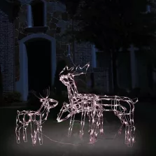   vidaXL 3 részes karácsonyi rénszarvas díszvilágítás 229 LED-del