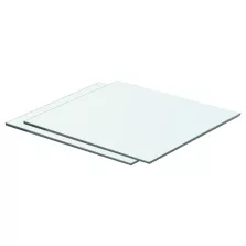 vidaXL 2 db átlátszó üveg paneles polc 40 x 30 cm