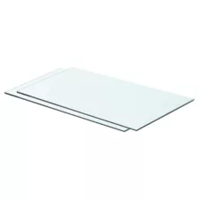 vidaXL 2 db átlátszó üveg paneles polc 60 x 30 cm
