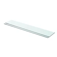 vidaXL 2 db átlátszó üveg paneles polc 80 x 15 cm