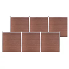 vidaXL barna WPC kerítéspanel 1045 x 186 cm