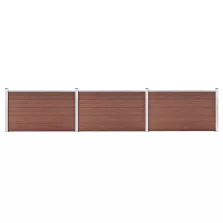 vidaXL barna WPC kerti kerítés 526 x 106 cm