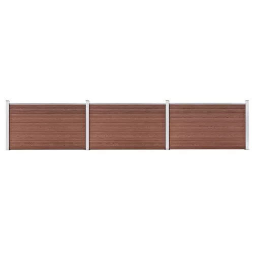 vidaXL barna WPC kerti kerítés 526 x 106 cm
