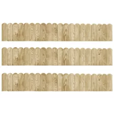 vidaXL 3 db impregnált fenyőfa bordűrtekercs 120 cm