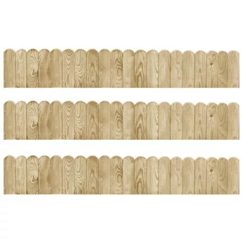 vidaXL 3 db impregnált fenyőfa bordűrtekercs 120 cm