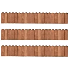 vidaXL 3 db impregnált fenyőfa bordűrtekercs 120 cm