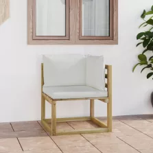   vidaXL zöld impregnált fenyőfa kerti sarokkanapé párnákkal