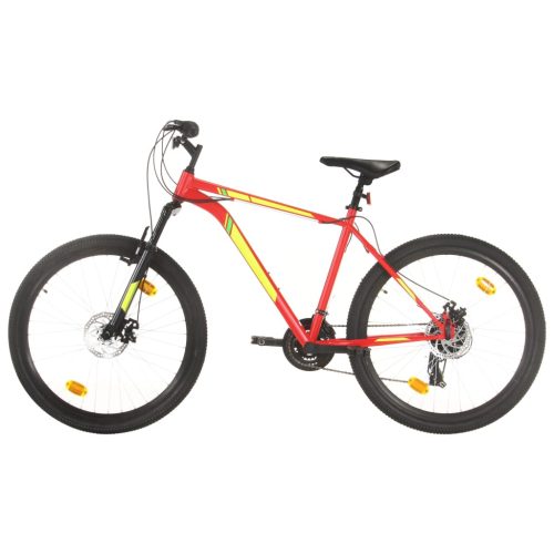 vidaXL 21 sebességes piros mountain bike 27,5 hüvelykes kerékkel 42 cm