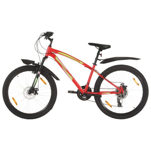 vidaXL 21 sebességes piros mountain bike 26 hüvelykes kerékkel 36 cm