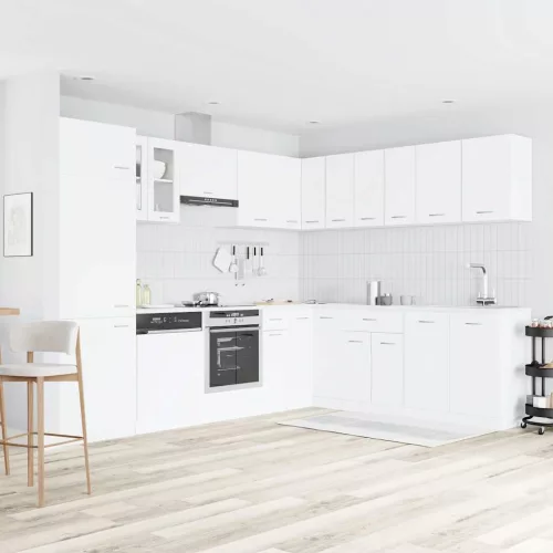 vidaXL Lyon 14 részes fehér forgácslap konyhai szekrénygarnitúra