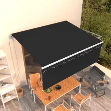   vidaXL antracitszürke automata napellenző redőnnyel 4 x 3 m
