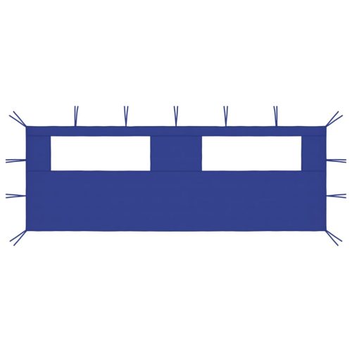 vidaXL kék ablakos pavilonfal 6 x 2 m