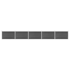 vidaXL fekete WPC kerítéspanelszett 872 x 105 cm