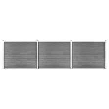 vidaXL szürke WPC kerítéspanelszett 526 x 146 cm