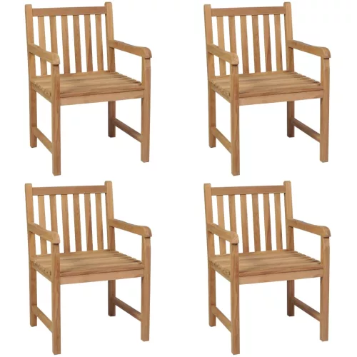 vidaXL 4 db tömör tíkfa kültéri szék