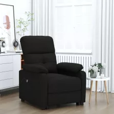 vidaXL fekete szövet elektromos dönthető fotel