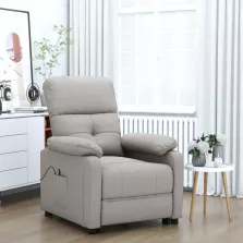 vidaXL tópszínű szövet elektromos dönthető fotel