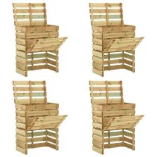   vidaXL 4 db lécezett impregnált fenyőfa kerti komposztáló 80x50x100 cm