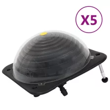   vidaXL 5 db HDPE és alumínium napelemes medencefűtő 75 x 75 x 36 cm