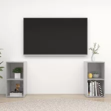   vidaXL 2 db betonszürke szerelt fa TV-szekrény 72 x 35 x 36,5 cm